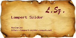 Lampert Szidor névjegykártya